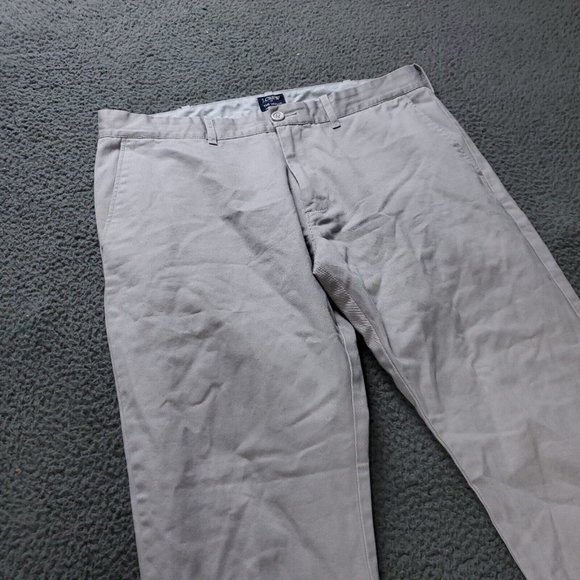 J Crew The Driggs Pants Chino Khaki Gray Mens Size 34x29 Measured - Picture 2 of 9